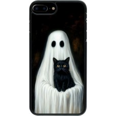 Coque iPhone 7 Plus / 8 Plus - Halloween 2025 Ghost with black cat