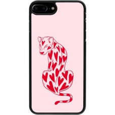 Coque iPhone 7 Plus / 8 Plus - Leopard with hearts 2026