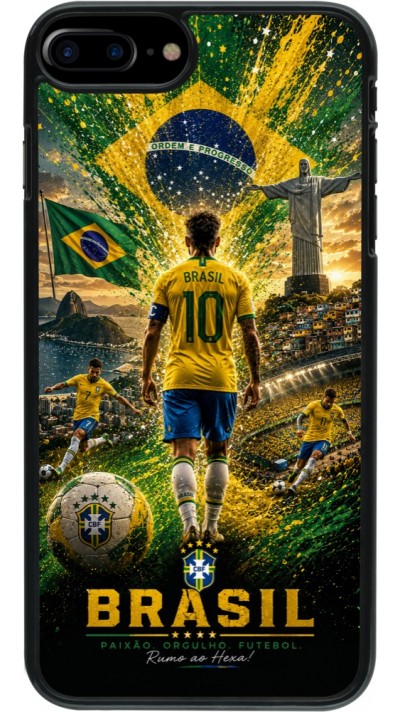 Coque iPhone 7 Plus / 8 Plus - Football Bre?sil splash 2026