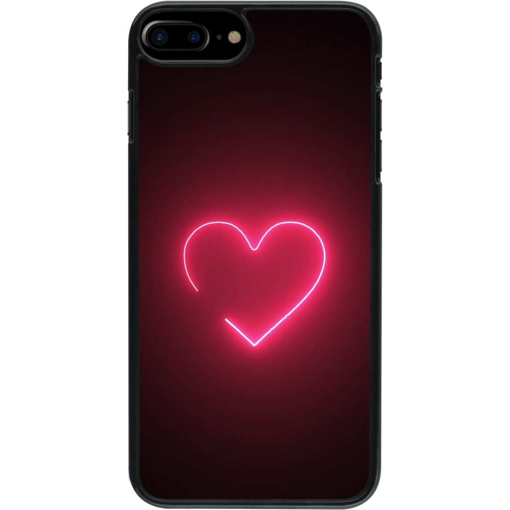 iPhone 7 Plus / 8 Plus Case Hülle - Valentine 2023 single neon heart
