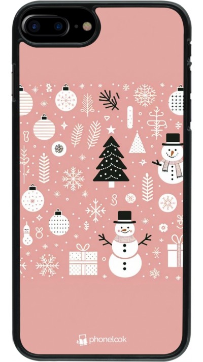 iPhone 7 Plus / 8 Plus Case Hülle - Weihnachten 2024 Rose Schneemann Weihnachten