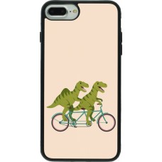 Coque iPhone 7 Plus / 8 Plus - Silicone rigide noir Dinosaurs on bikes 2026
