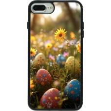 Coque iPhone 7 Plus / 8 Plus - Silicone rigide noir Easter 2026 Decorated eggs