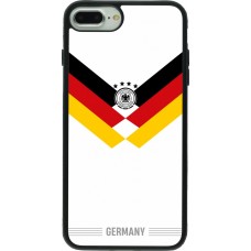 Coque iPhone 7 Plus / 8 Plus - Silicone rigide noir Maillot de football Allemagne 2026 personnalisable