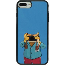 Coque iPhone 7 Plus / 8 Plus - Silicone rigide noir Frog with camera DTMF