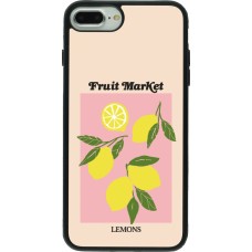Coque iPhone 7 Plus / 8 Plus - Silicone rigide noir Fruit market lemons 2026