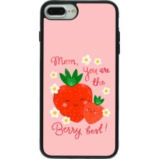 Coque iPhone 7 Plus / 8 Plus - Silicone rigide noir Mom 2026 Berry best
