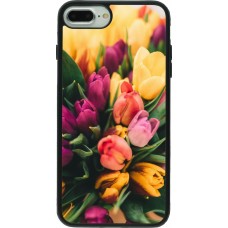 Coque iPhone 7 Plus / 8 Plus - Silicone rigide noir Bouquet of tulips Spring 2026