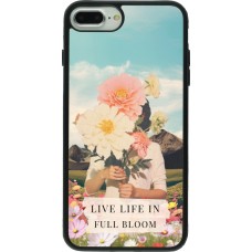 Coque iPhone 7 Plus / 8 Plus - Silicone rigide noir Live life in full moon 2026