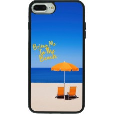 Coque iPhone 7 Plus / 8 Plus - Silicone rigide noir Summer 2025 Bring me to the beach