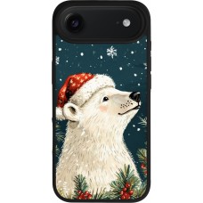 Coque iPhone Air - Silicone rigide noir Christmas 25 Bear