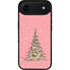 Coque iPhone Air - Silicone rigide noir Christmas 25 Pink Tree