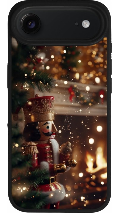 Coque iPhone Air - Silicone rigide noir Christmas 25 Xmas Nutcracker