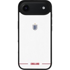 Coque iPhone Air - Silicone rigide noir Maillot de football Angleterre 2026 personnalisable