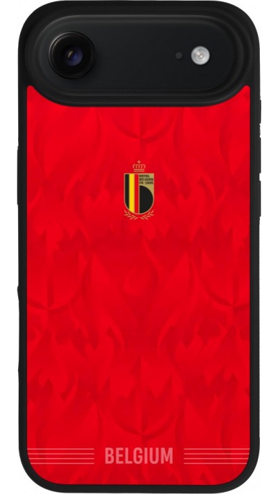 iPhone Air Case Hülle - Silikon schwarz Belgien 2026 personalisierbares Fussballtrikot