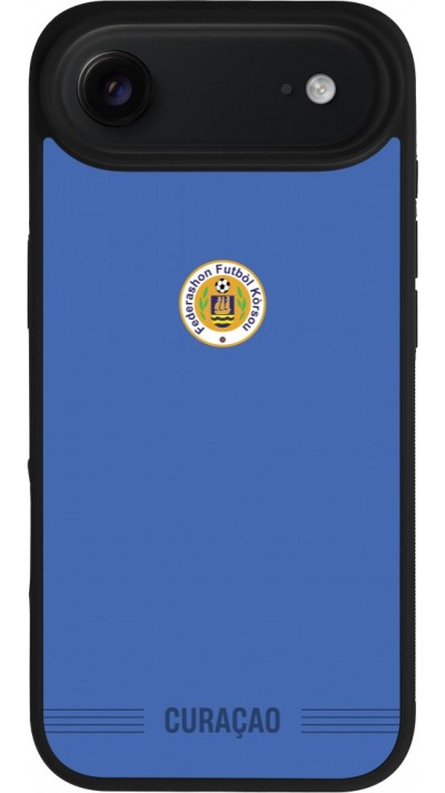 iPhone Air Case Hülle - Silikon schwarz Curaçao 2026 personalisierbares Fussballtrikot