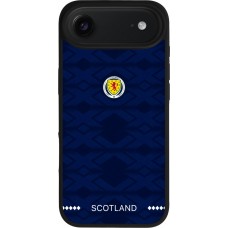 Coque iPhone Air - Silicone rigide noir Maillot de football Ecosse 2026 personnalisable