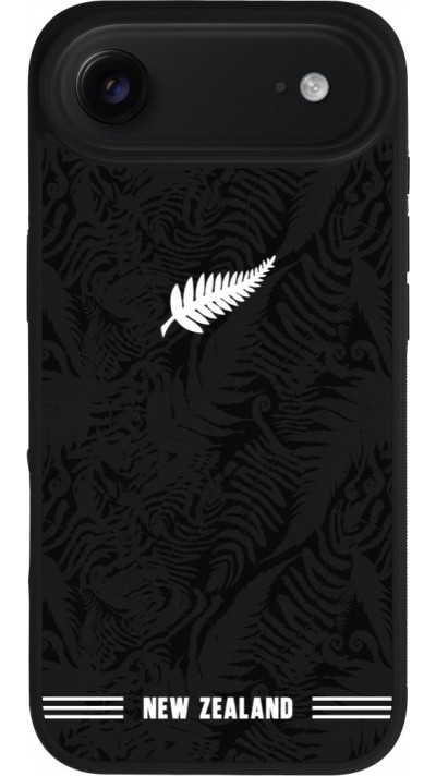 iPhone Air Case Hülle - Silikon schwarz Neuseeland 2026 personalisierbares Fussballtrikot