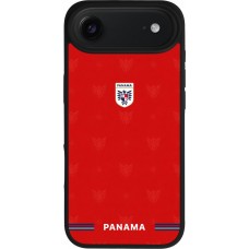 Coque iPhone Air - Silicone rigide noir Maillot de football Panama 2026 personnalisable