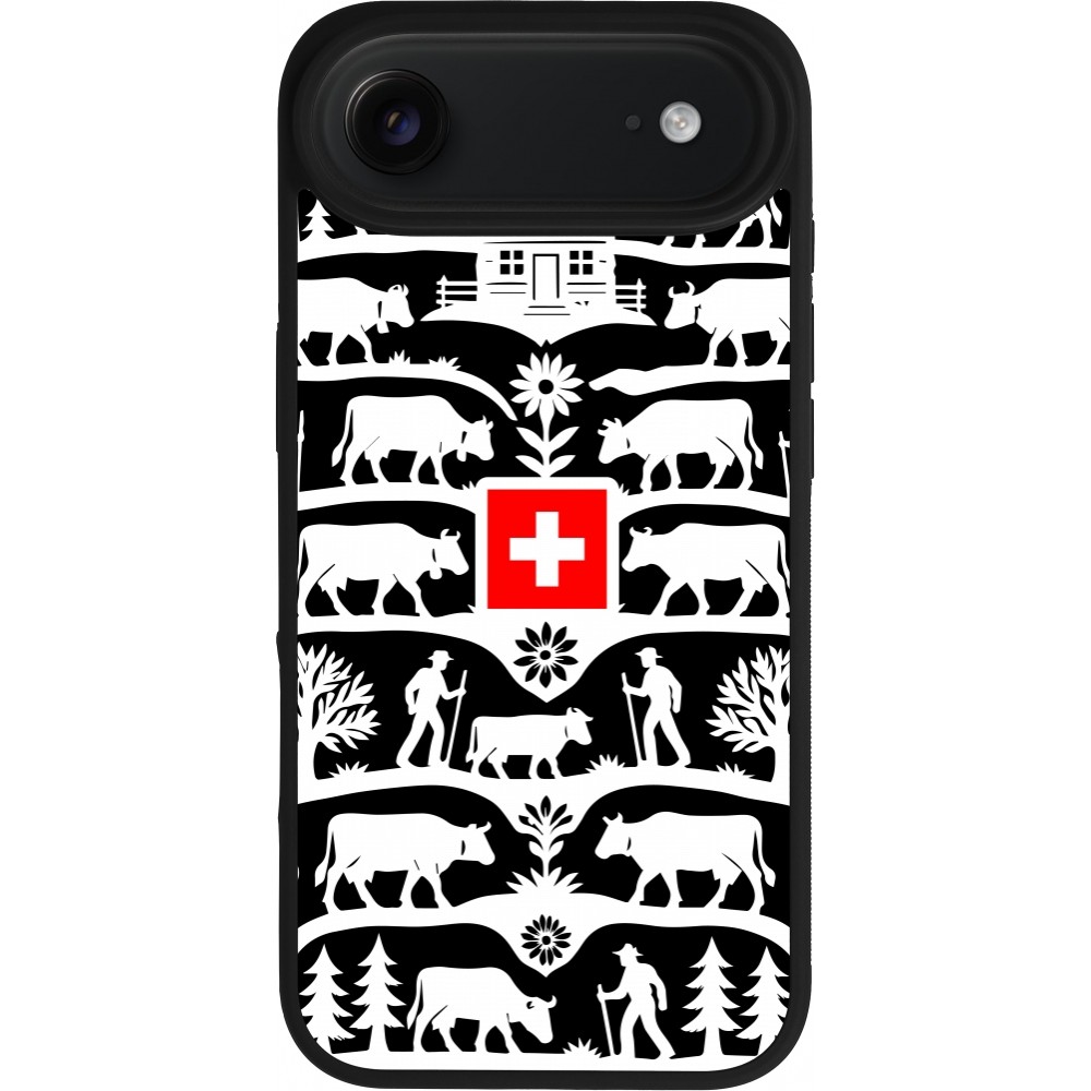Coque iPhone Air - Silicone rigide noir Poya Suisse 3 noir