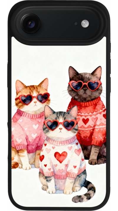 iPhone Air Case Hülle - Silikon schwarz Saint Valentines Day 26 Cat Love