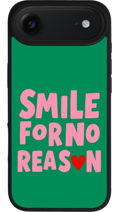 iPhone Air Case Hülle - Silikon schwarz Smile for no reason 2026