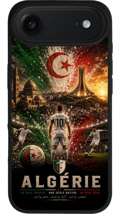 iPhone Air Case Hülle - Silikon schwarz Fussball Algerien splash 2026