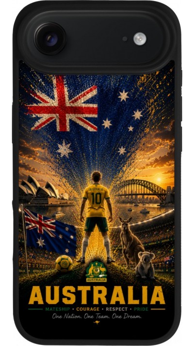 iPhone Air Case Hülle - Silikon schwarz Fussball Australien splash 2026