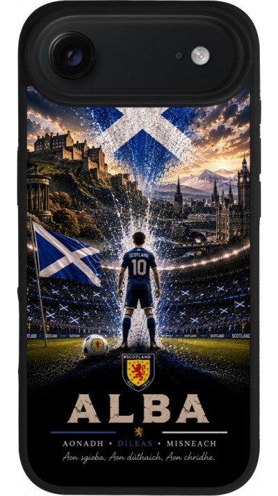 iPhone Air Case Hülle - Silikon schwarz Fussball Schottland splash 2026