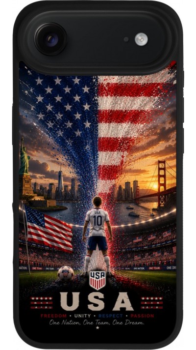iPhone Air Case Hülle - Silikon schwarz Fussball Vereinigten Staaten splash 2026