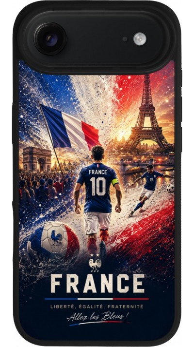 iPhone Air Case Hülle - Silikon schwarz Fussball Frankreich splash 2026