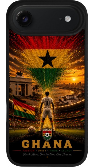 iPhone Air Case Hülle - Silikon schwarz Fussball Ghana splash 2026