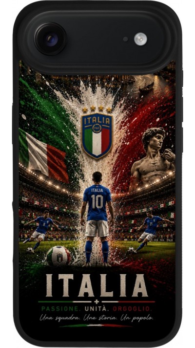 iPhone Air Case Hülle - Silikon schwarz Fussball Italien splash 2026
