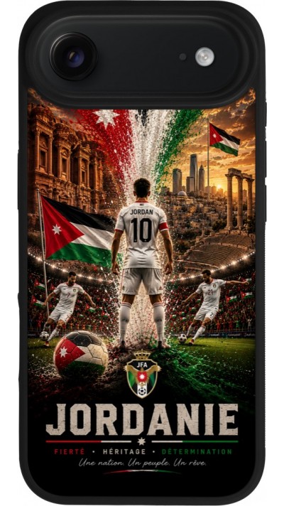 iPhone Air Case Hülle - Silikon schwarz Fussball Jordanien splash 2026