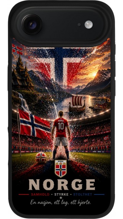 iPhone Air Case Hülle - Silikon schwarz Fussball Norwegen splash 2026