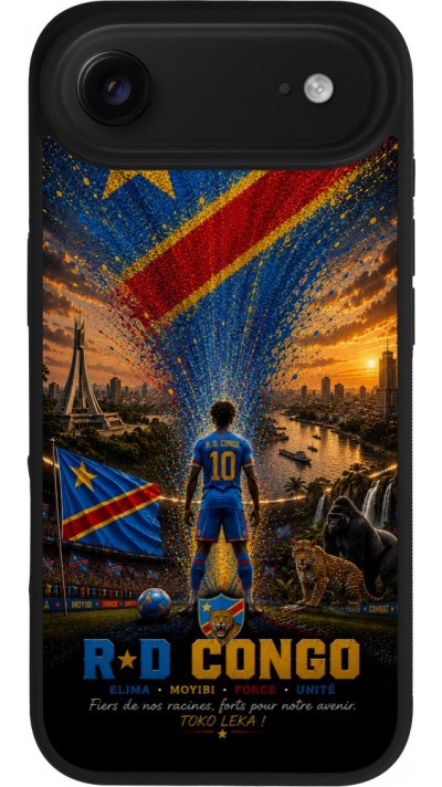 iPhone Air Case Hülle - Silikon schwarz Fussball Demokratische Republik Kongo splash 2026