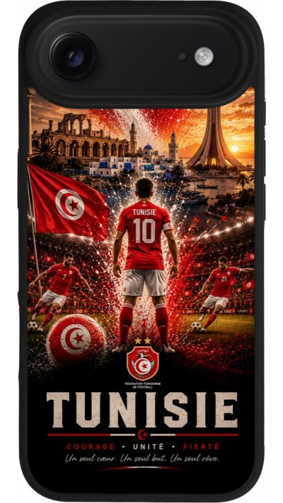 iPhone Air Case Hülle - Silikon schwarz Fussball Tunesien splash 2026