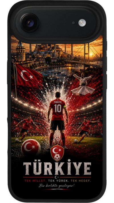 iPhone Air Case Hülle - Silikon schwarz Fussball Türkei splash 2026