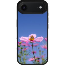 Coque iPhone Air - Silicone rigide noir Bee on a flower Spring 2026