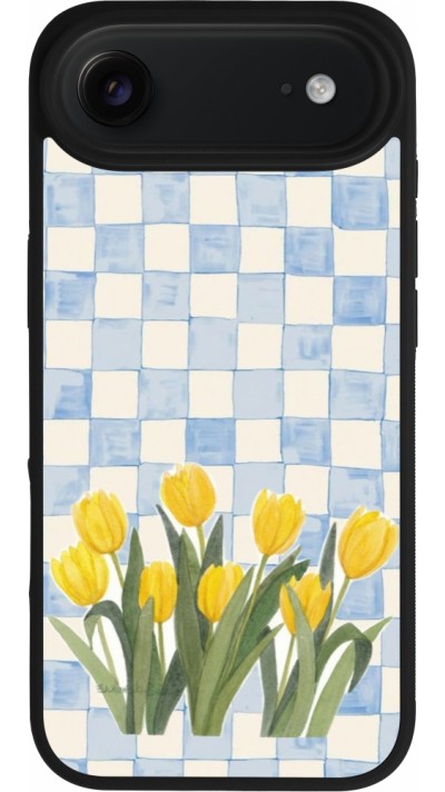 iPhone Air Case Hülle - Silikon schwarz Blue vichy tulips Spring 2026