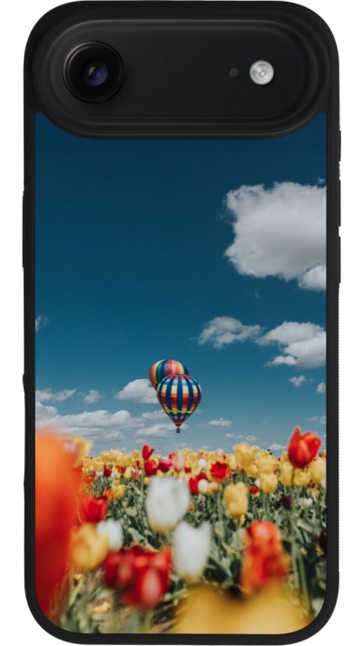 iPhone Air Case Hülle - Silikon schwarz Hot air balloon Spring 2026