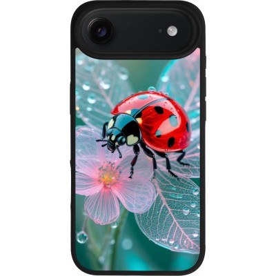 Coque iPhone Air - Silicone rigide noir Ladybird in bloom Spring 2026
