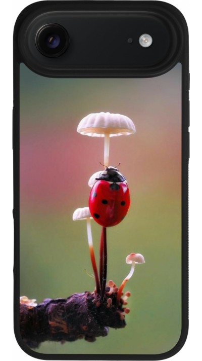 iPhone Air Case Hülle - Silikon schwarz Ladybird on a mushroom Spring 2026
