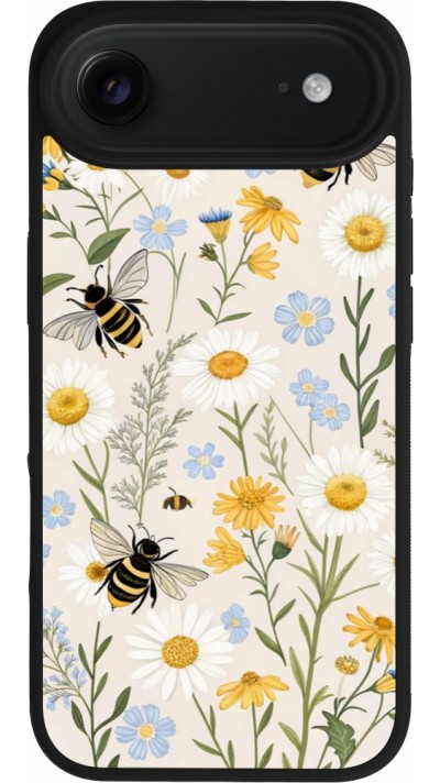 iPhone Air Case Hülle - Silikon schwarz Pattern bees Spring 2026
