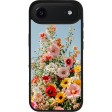 Coque iPhone Air - Silicone rigide noir Spring flowers Spring 2026