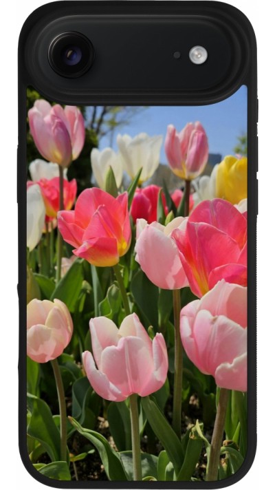 iPhone Air Case Hülle - Silikon schwarz Tulips Spring 2026