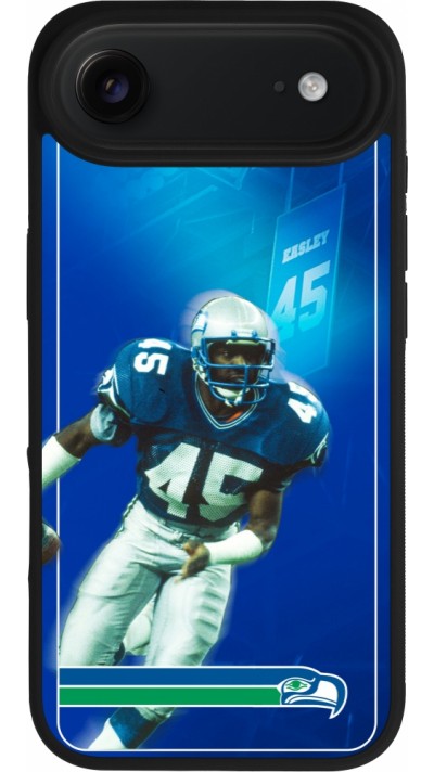 Coque iPhone Air - Silicone rigide noir Super Bowl 26 Seattle 1
