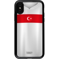 iPhone X / Xs Case Hülle - Hybrid Armor schwarz Türkei personalisierbares Fussballtrikot