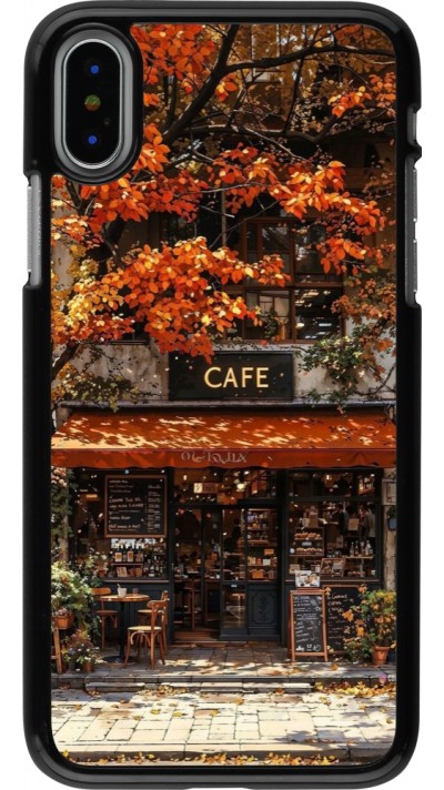 iPhone X / Xs Case Hülle - Autumn 25 Coffee shop