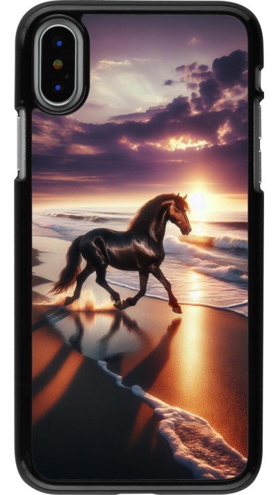 iPhone X / Xs Case Hülle - Pferd majestätisch Strand
